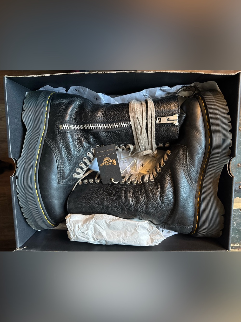 Rick Owens x dr marten boots size 10